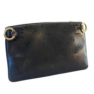 LOUIS VUITTON Black  Empreinte Monogram Pouch